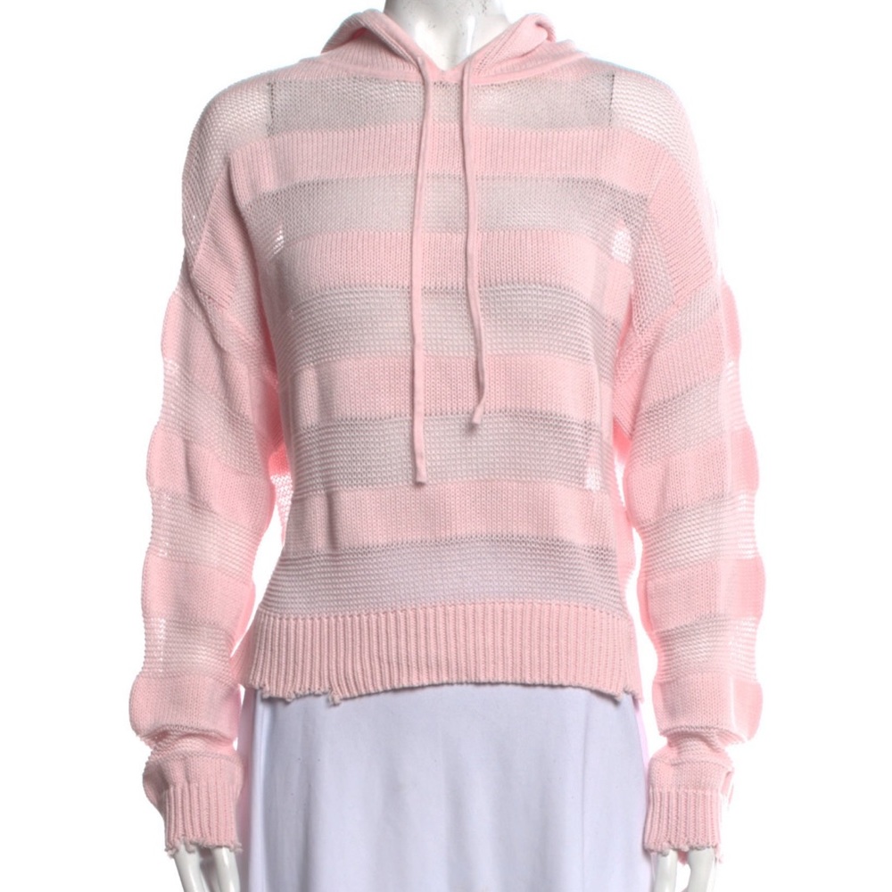 R+A Stripped Crew Neck Hoodie